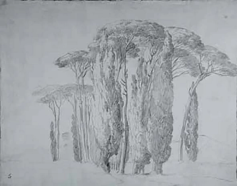 43-Luigi Basiletti –Cipressi 